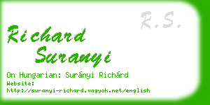 richard suranyi business card