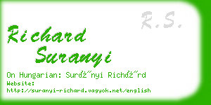 richard suranyi business card